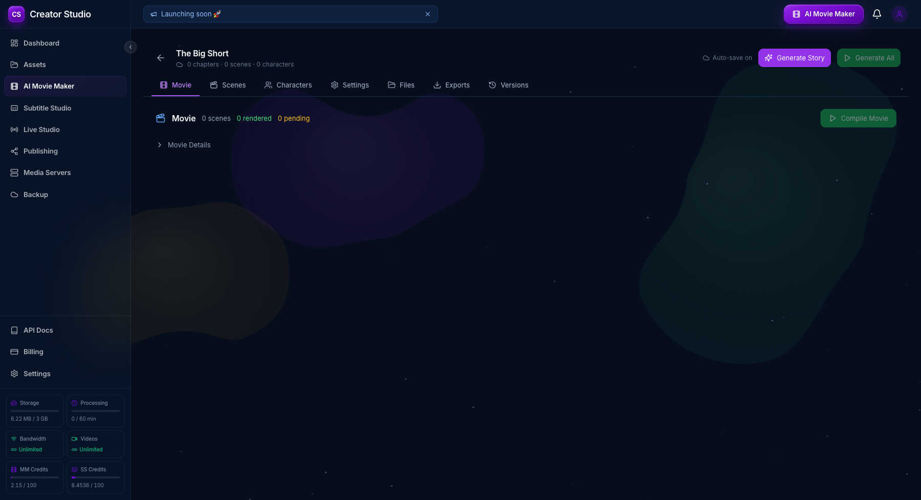 The Big Short project overview screenshot